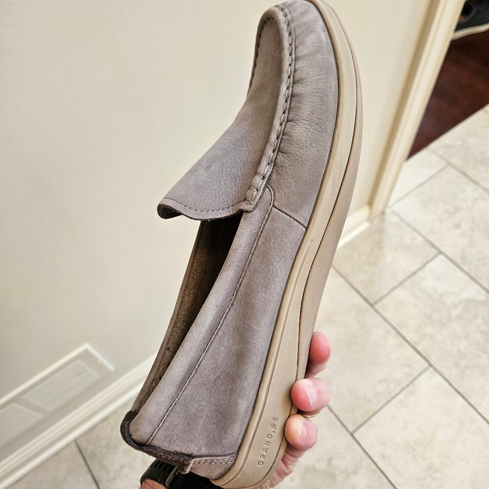 Cole Haan Men's Grand OS Boothbay Leather/Nubuck Loafers, Gray, Sz 13 - Picture 13 of 16